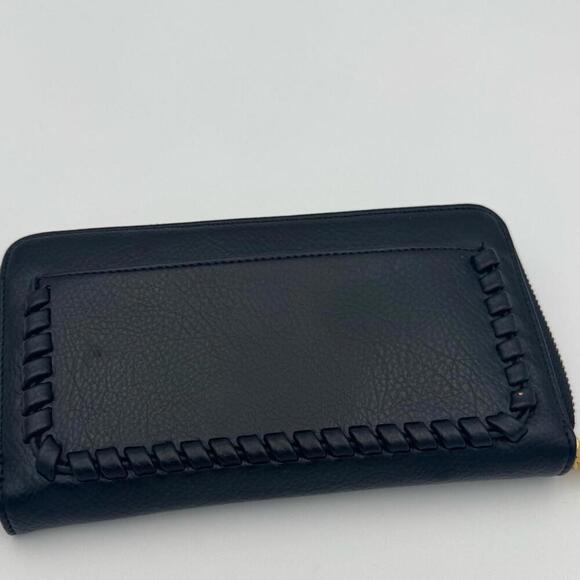 Style & Co Whip-Stitch Zip Wallet Women's Black Inner Compartments Zip Closure - Picture 10 of 13